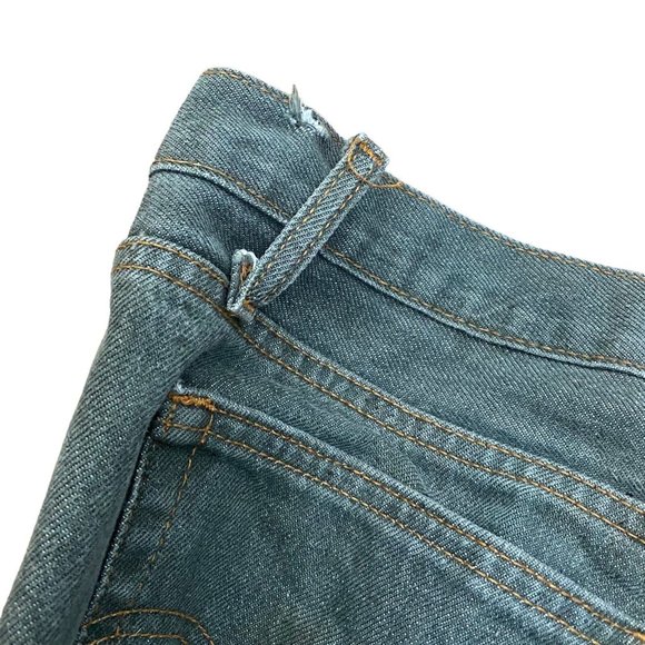 VTG LEVI'S 501 Button Fly Straight Leg Dark Green Denim 42 x 30 MADE IN THE USA‎ - Picture 13 of 15